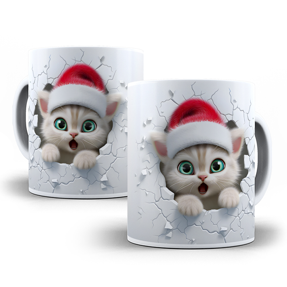 25 Artes para Caneca Animais Natalinos 3D Arquivo em Jpg 7