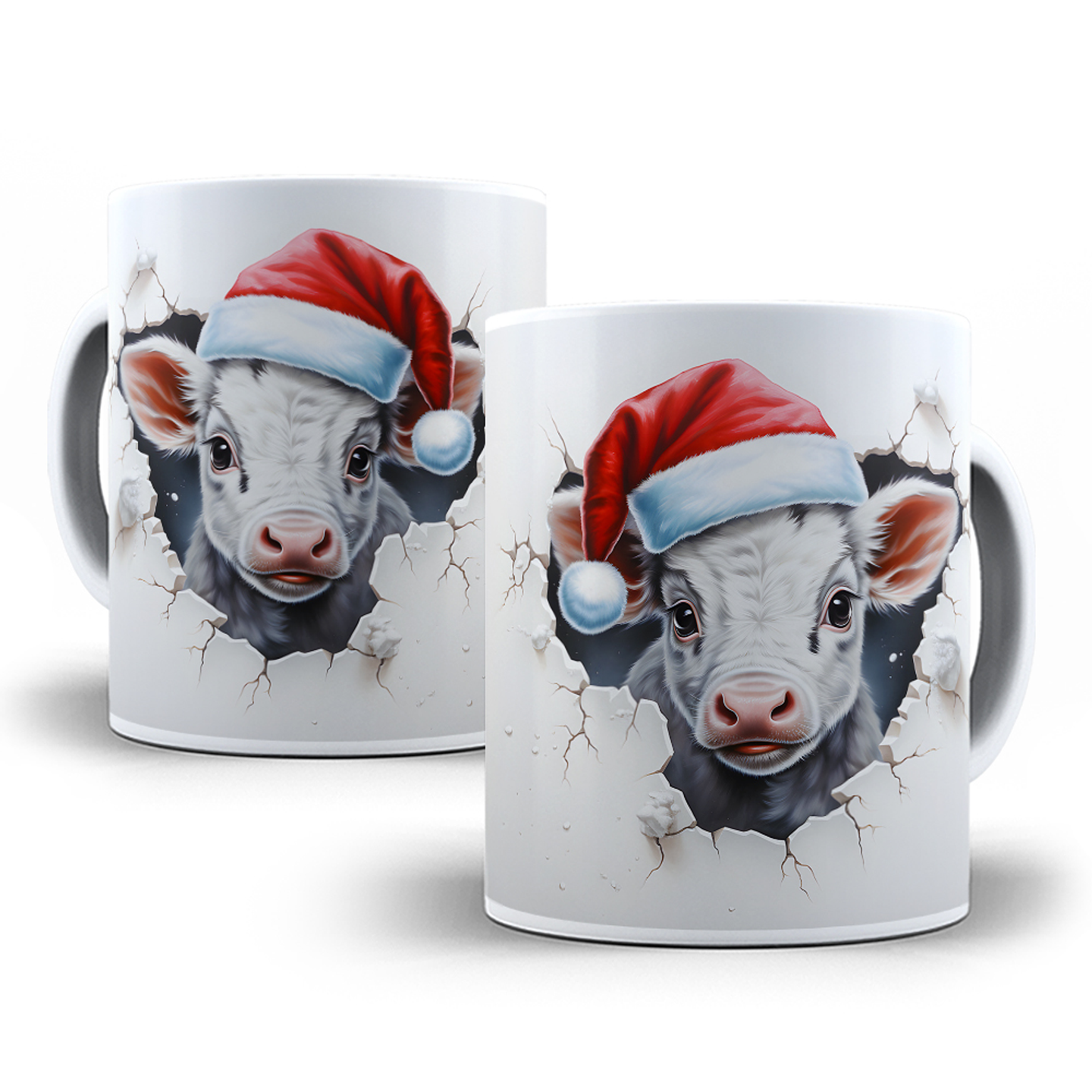 25 Artes para Caneca Animais Natalinos 3D Arquivo em Jpg 8