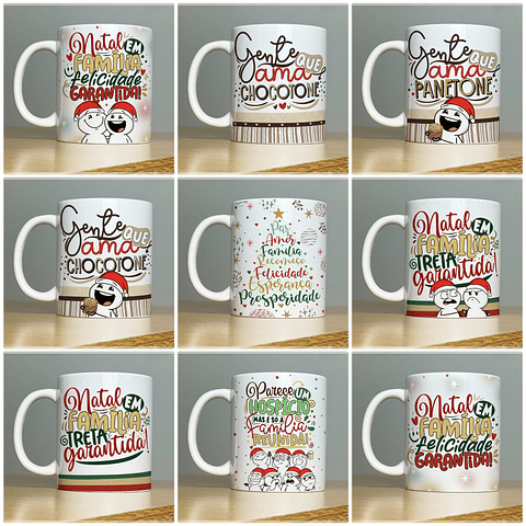 27 Artes para Caneca Natal Arquivo em Jpg 