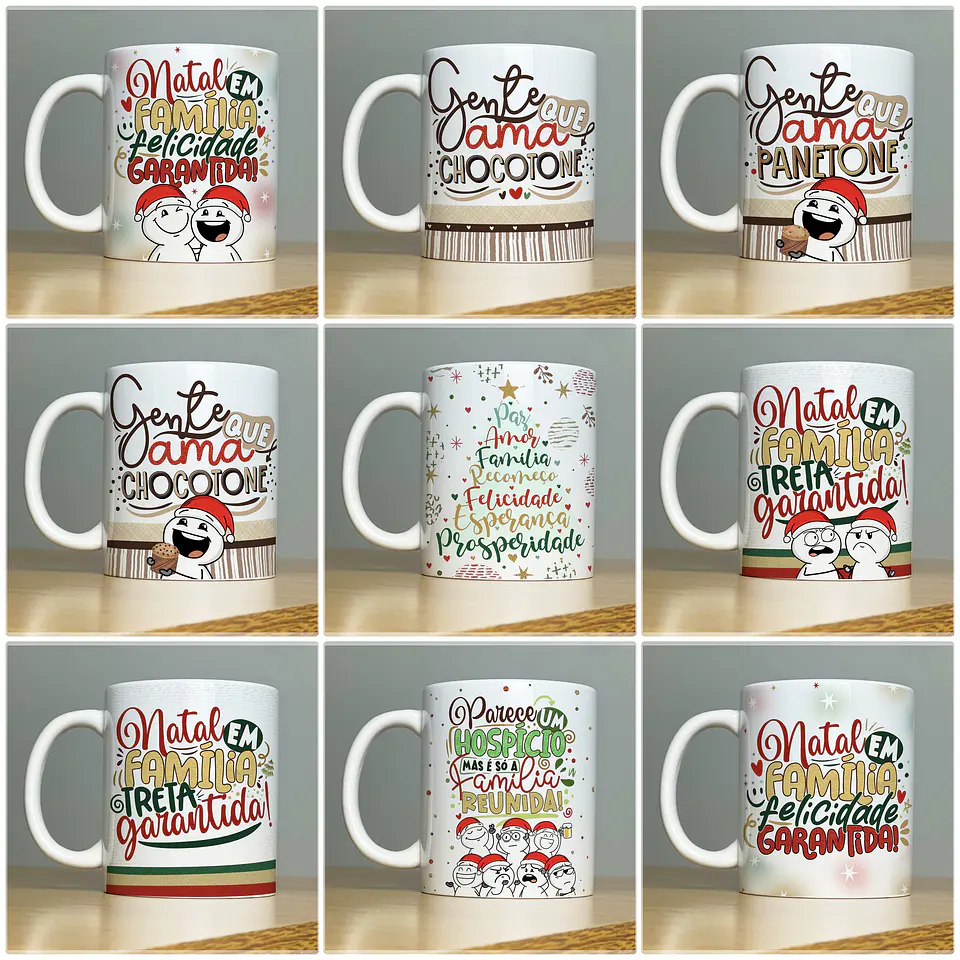 27 Artes para Caneca Natal Arquivo em Jpg  1