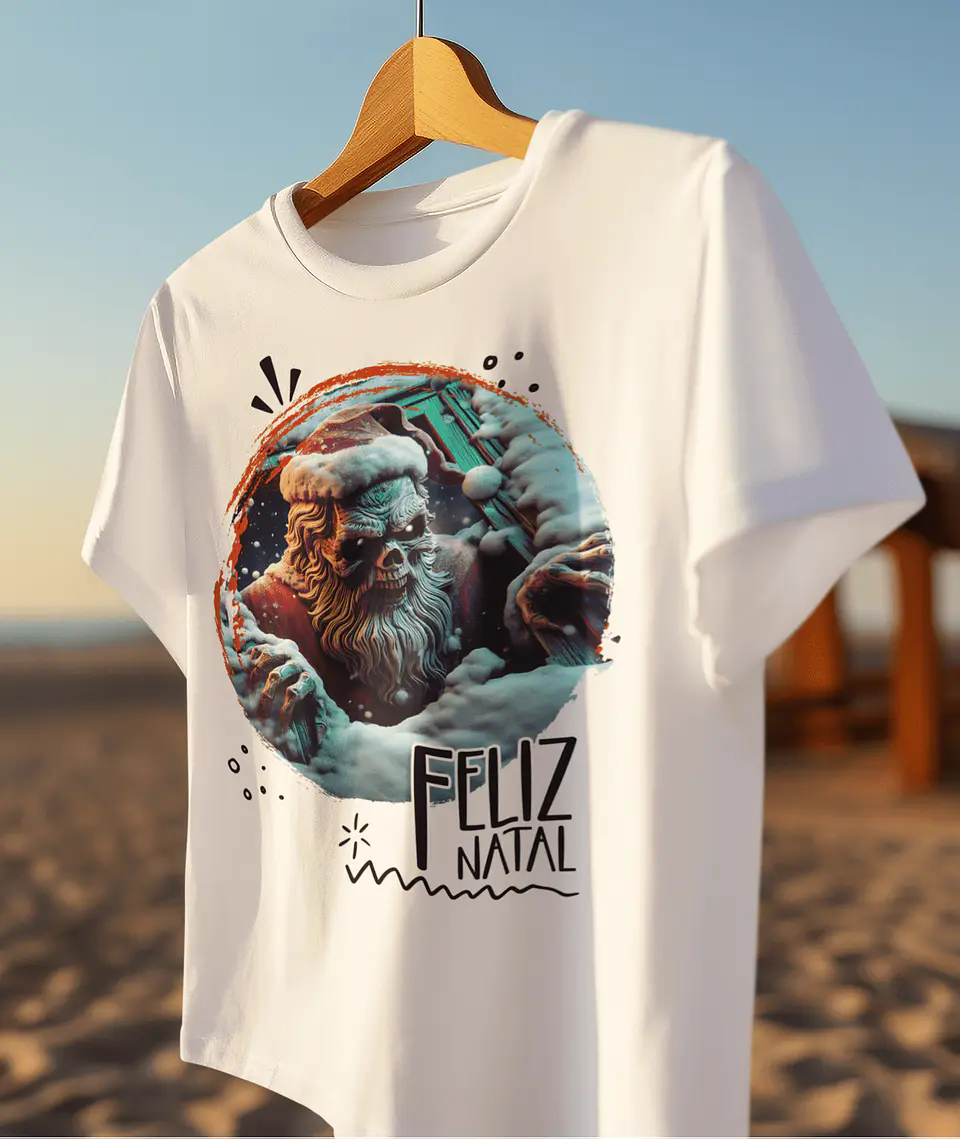 10 Artes para Camisa de Papai Noel de Terror Arquivo em CorelDraw 4