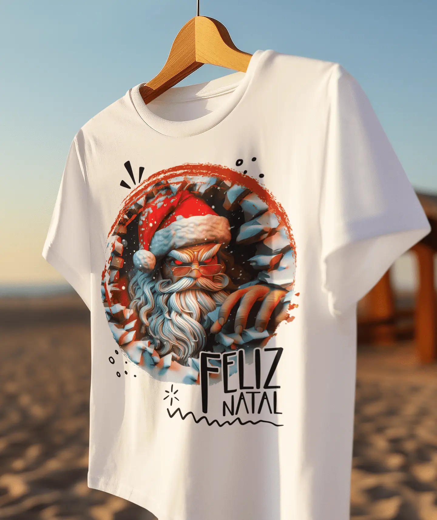 10 Artes para Camisa de Papai Noel de Terror Arquivo em CorelDraw 5