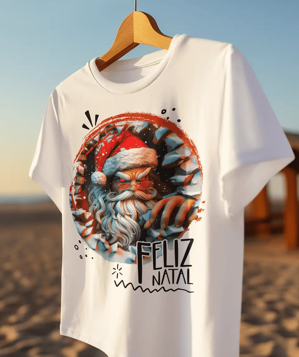 10 Artes para Camisa de Papai Noel de Terror Arquivo em CorelDraw 5