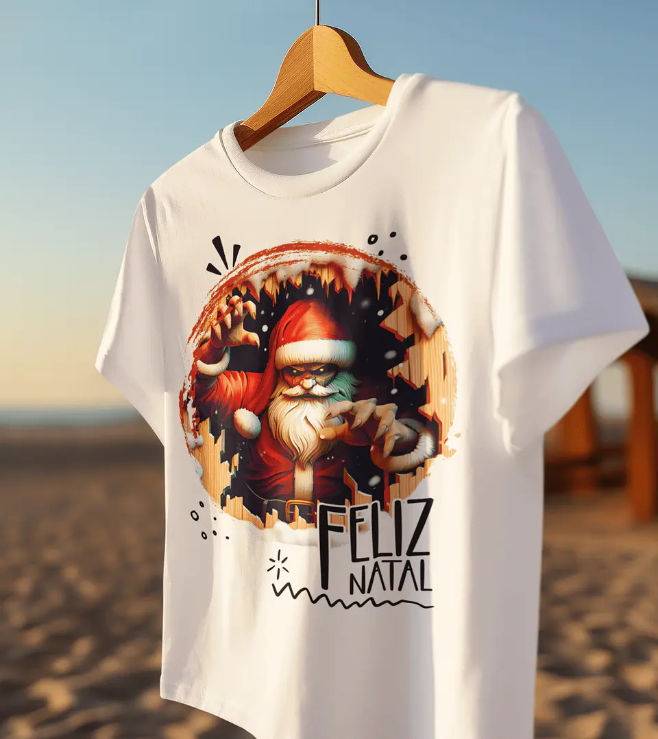 10 Artes para Camisa de Papai Noel de Terror Arquivo em CorelDraw 6