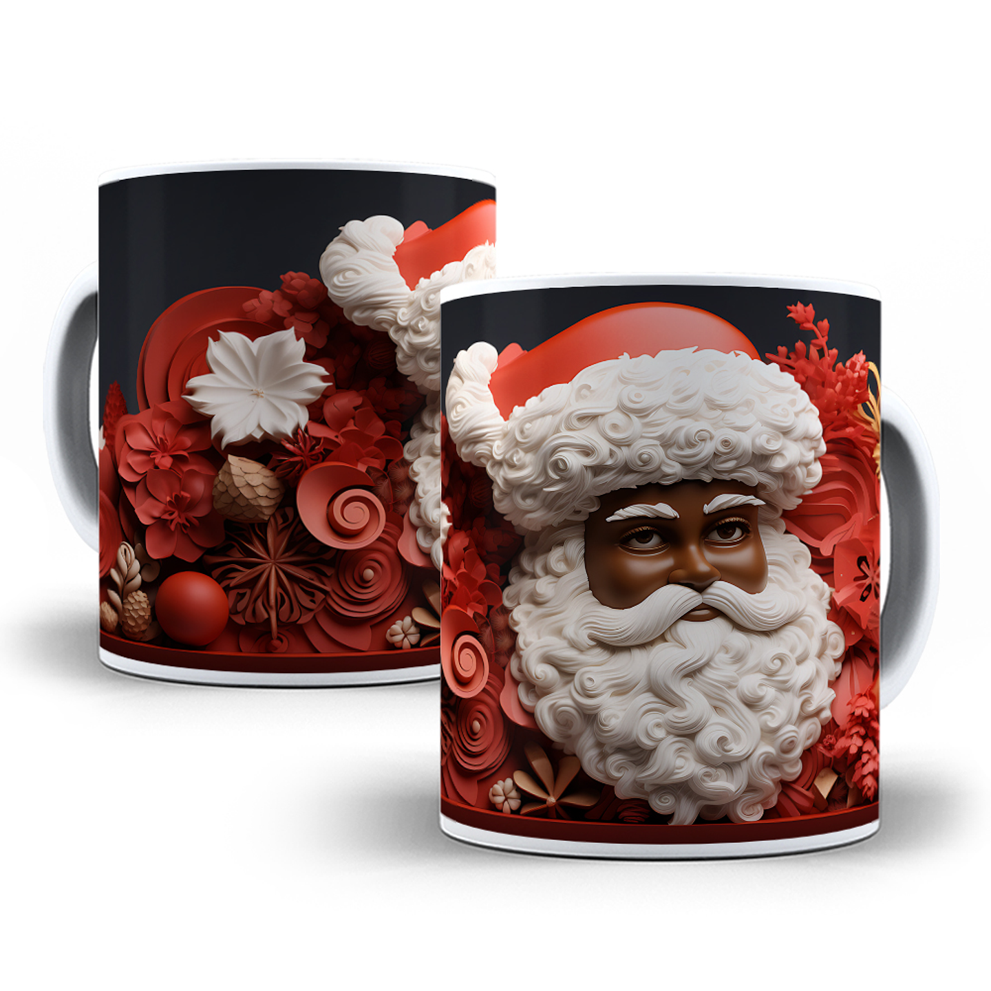 21 Artes para Caneca Papai Noel Afro Arquivo em Jpg 4