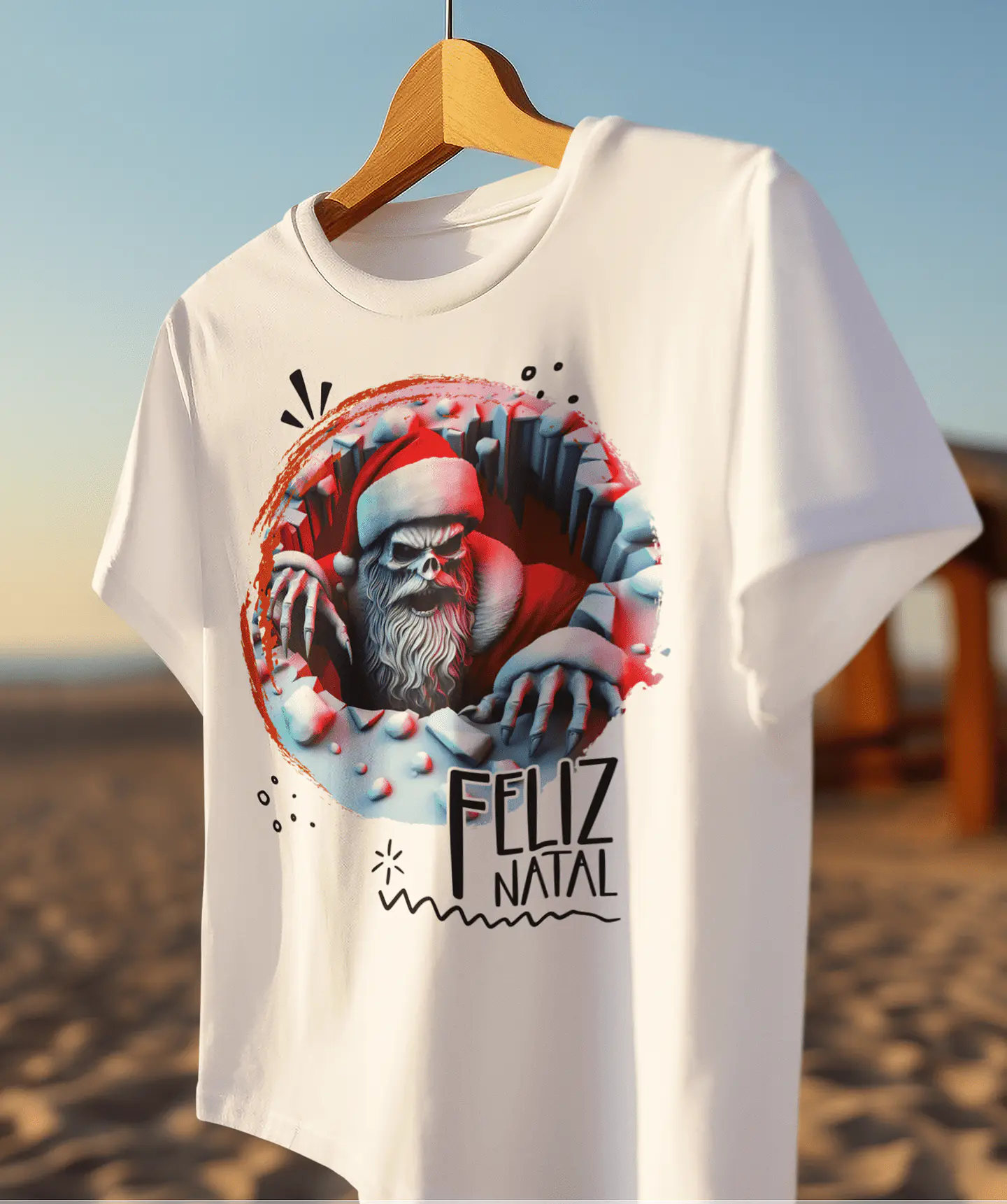 10 Artes para Camisa de Papai Noel de Terror Arquivo em CorelDraw 9