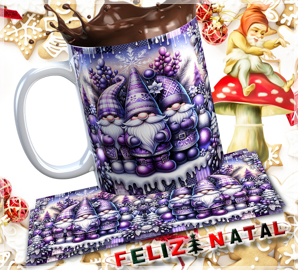 30 Artes para Caneca e Almofada Gnomos Arquivo em Jpg  5