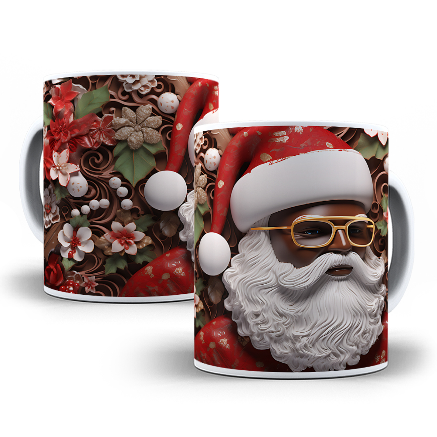 21 Artes para Caneca Papai Noel Afro Arquivo em Jpg 5