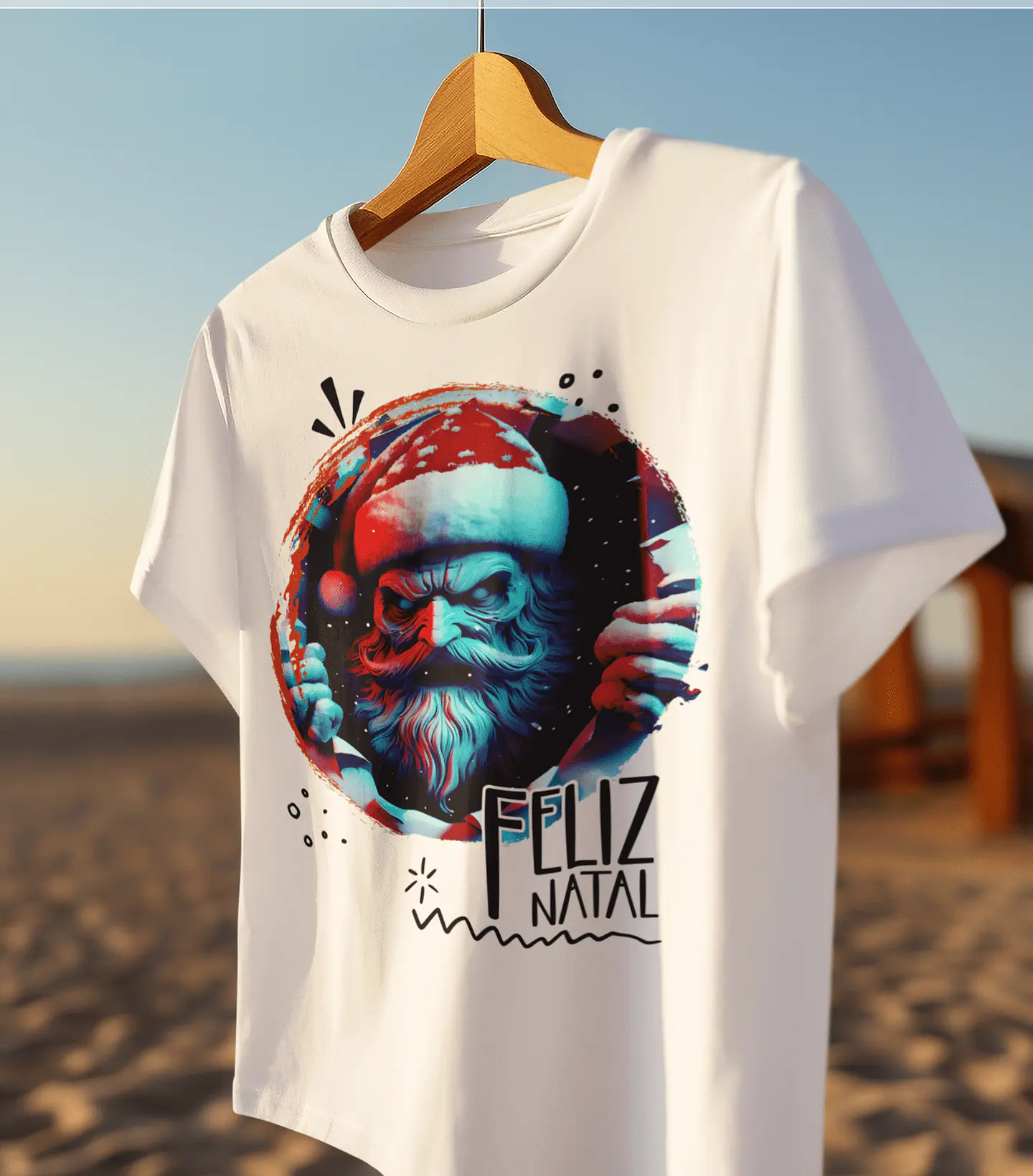 10 Artes para Camisa de Papai Noel de Terror Arquivo em CorelDraw 10