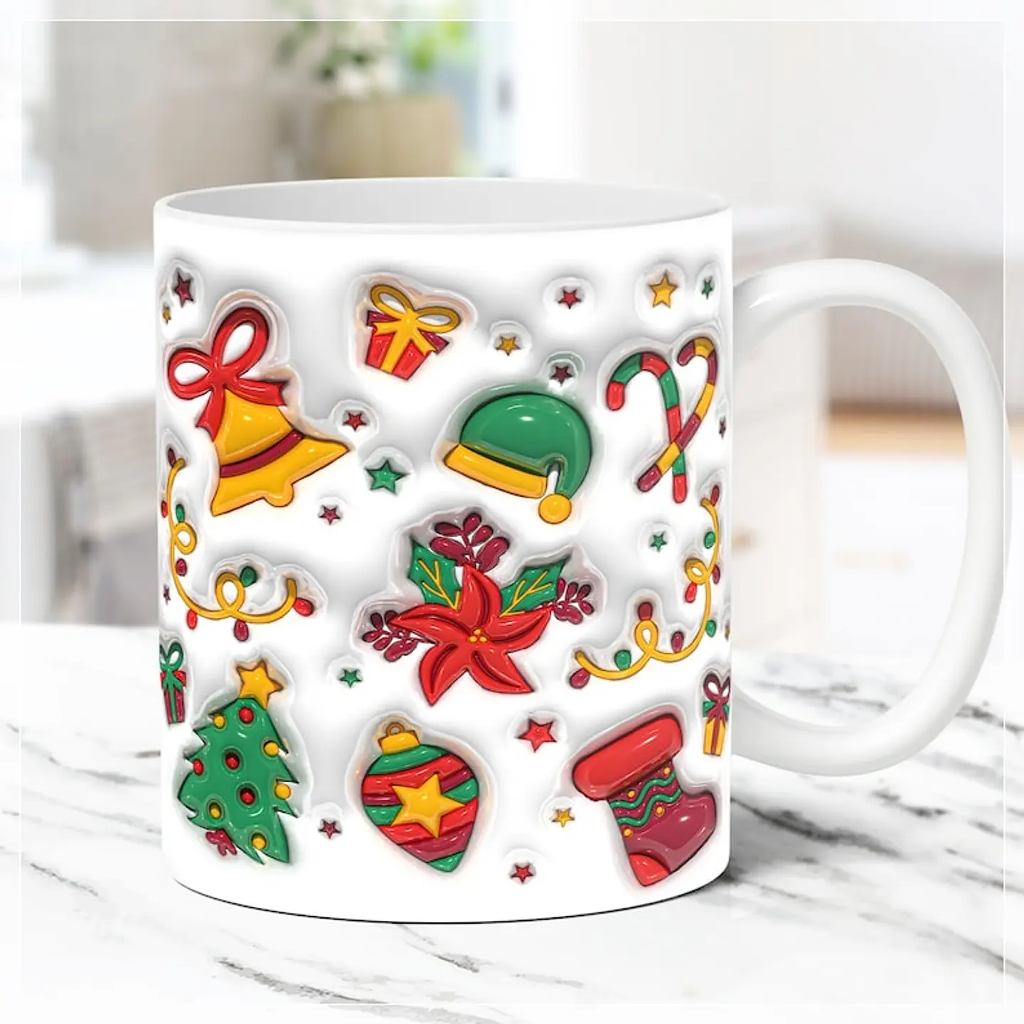 31 Artes para Caneca Natal Inflados 3D Arquivo em Jpg  7