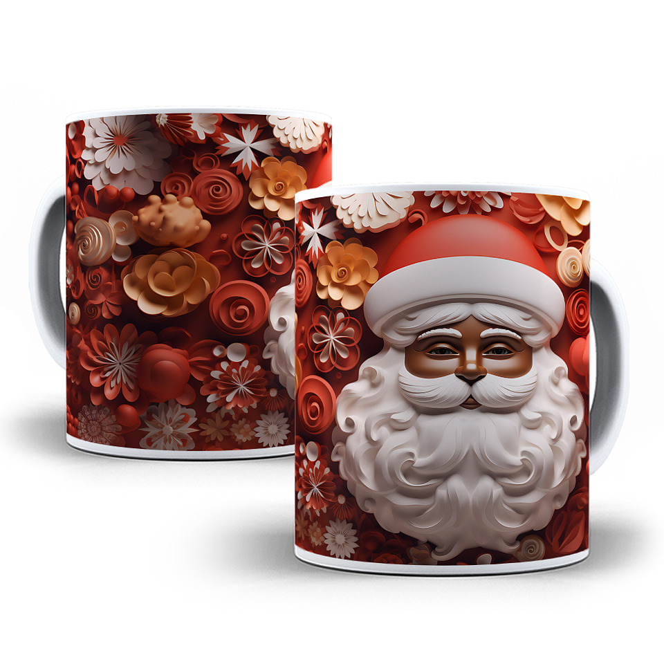 21 Artes para Caneca Papai Noel Afro Arquivo em Jpg 7