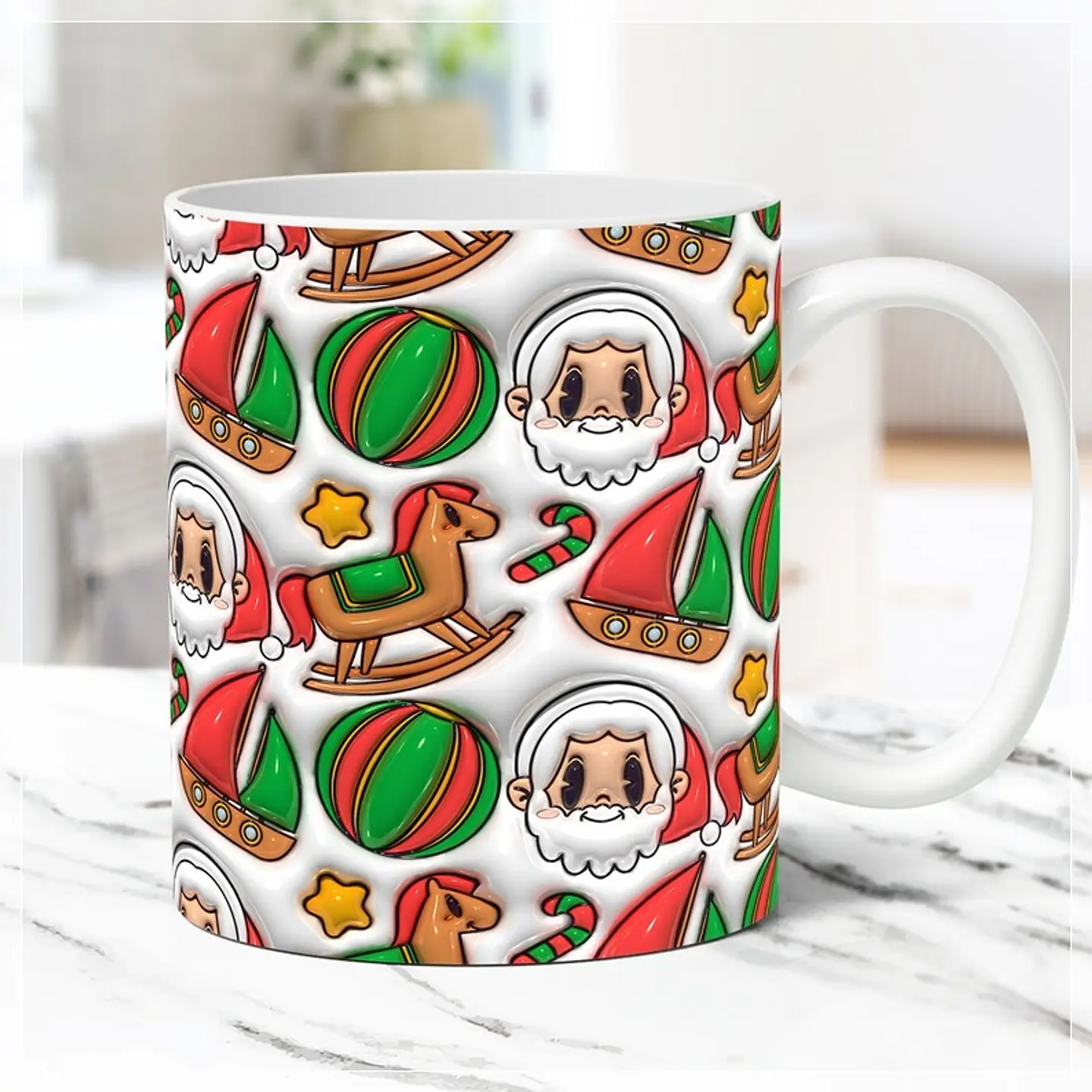 31 Artes para Caneca Natal Inflados 3D Arquivo em Jpg  8