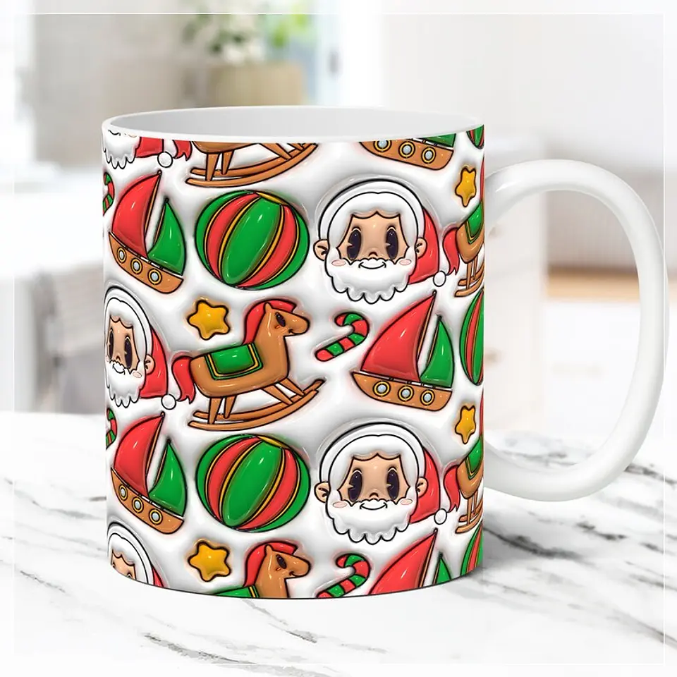 31 Artes para Caneca Natal Inflados 3D Arquivo em Jpg  8