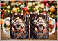 34 Artes para Caneca Natal Papai Noel 3D Arquivo em Jpg   - Thumbnail 2