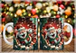 34 Artes para Caneca Natal Papai Noel 3D Arquivo em Jpg   - Thumbnail 6