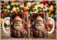 34 Artes para Caneca Natal Papai Noel 3D Arquivo em Jpg   - Thumbnail 9