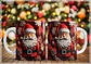 34 Artes para Caneca Natal Papai Noel 3D Arquivo em Jpg   - Thumbnail 10