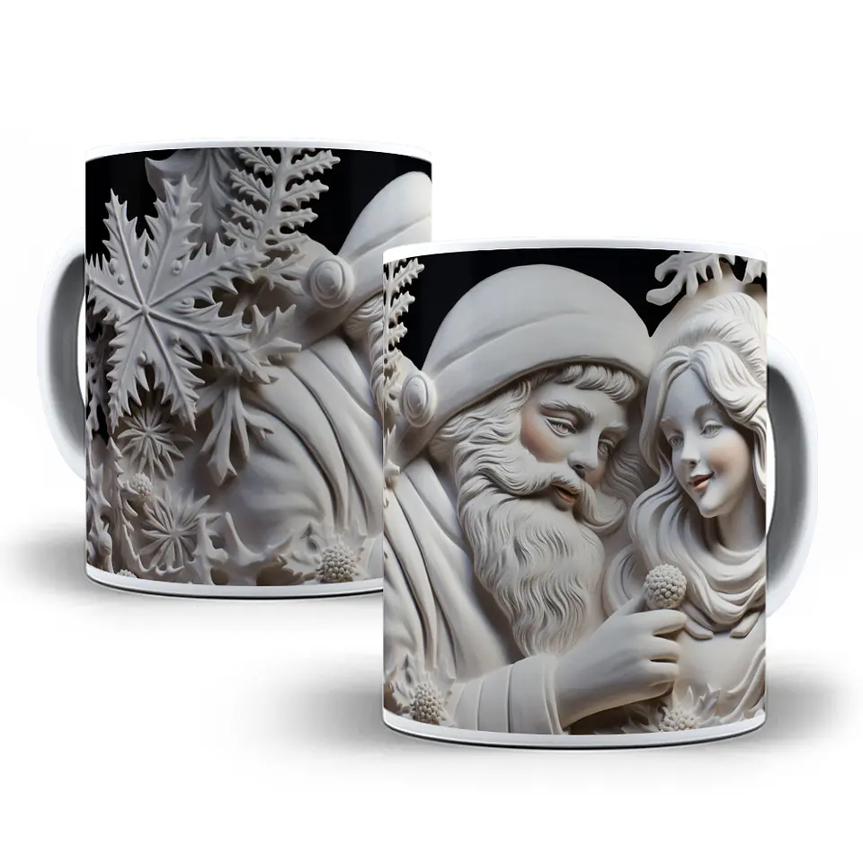 42 Artes para Caneca Papai Noel 3d Arquivo em Jpg   7