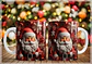34 Artes para Caneca Natal Papai Noel 3D Arquivo em Jpg   - Thumbnail 13