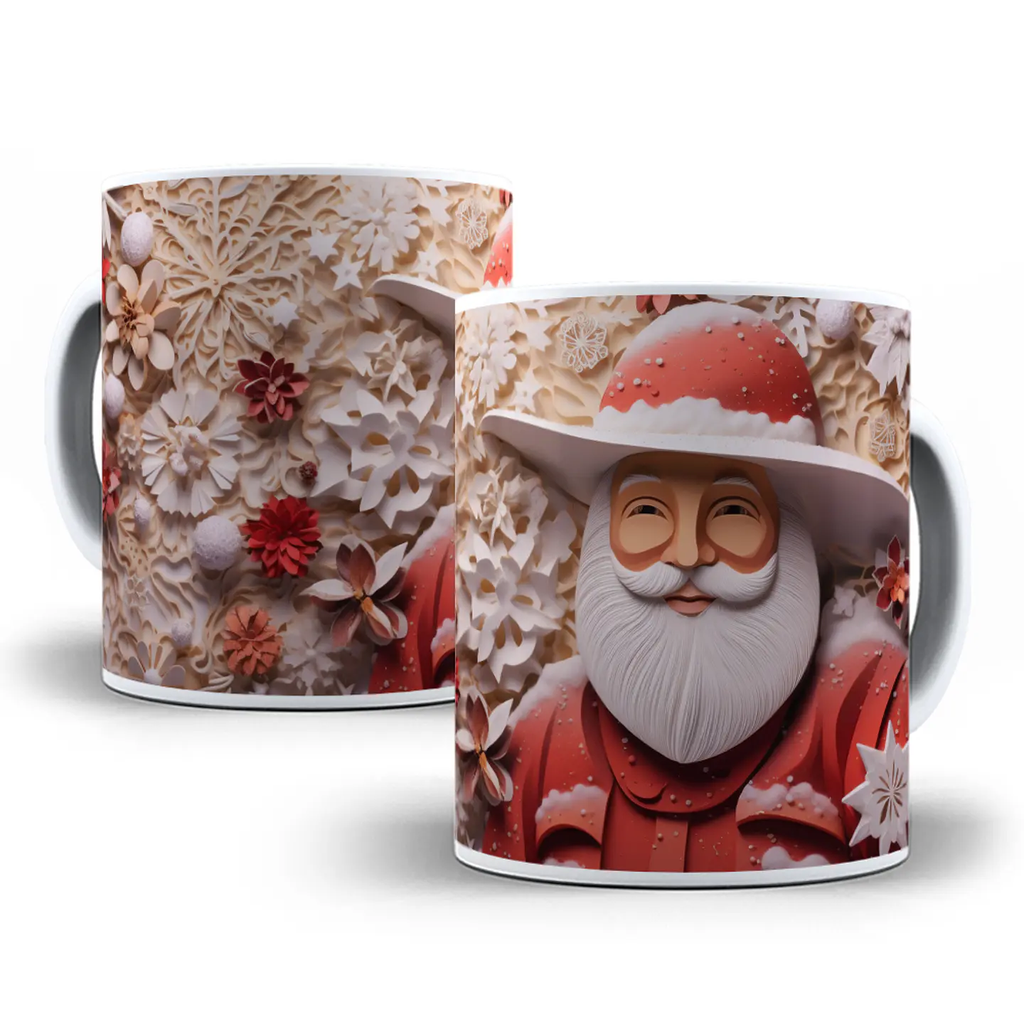 42 Artes para Caneca Papai Noel 3d Arquivo em Jpg   10