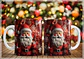 34 Artes para Caneca Natal Papai Noel 3D Arquivo em Jpg   - Thumbnail 14