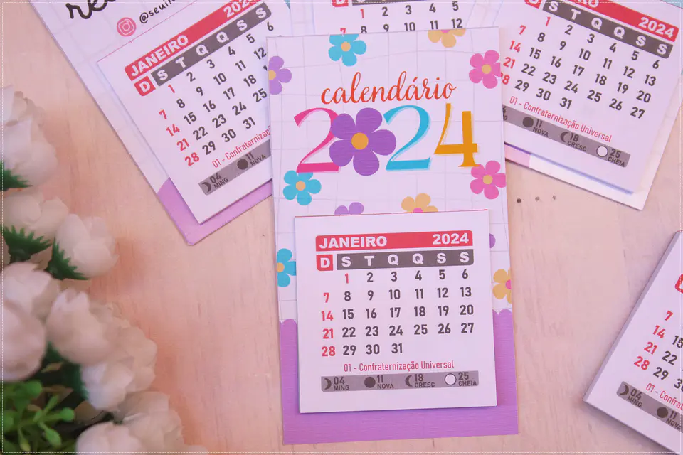 Arquivo Calendário de Mesa e Geladeira 2024 em Pdf 5