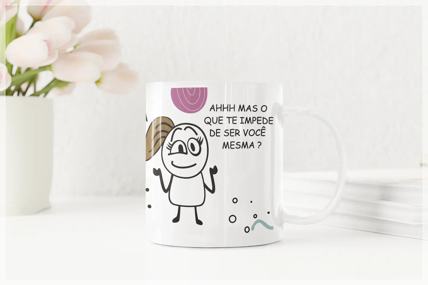 Arte Caneca Flork Ah Mas oque te Impede de ser você mesma? O código Penal Arquivo Png  1