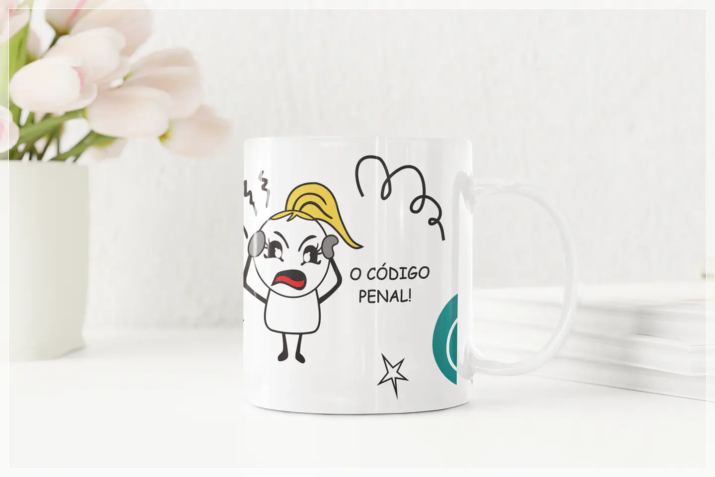 Arte Caneca Flork Ah Mas oque te Impede de ser você mesma? O código Penal Arquivo Png  2