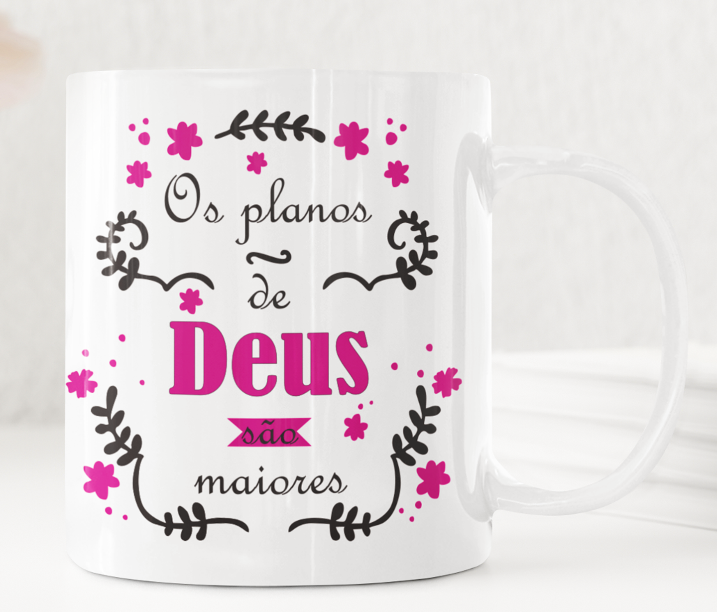 Arte Caneca Os Planos de Deus Gospel Arquivo em Corel Draw 1