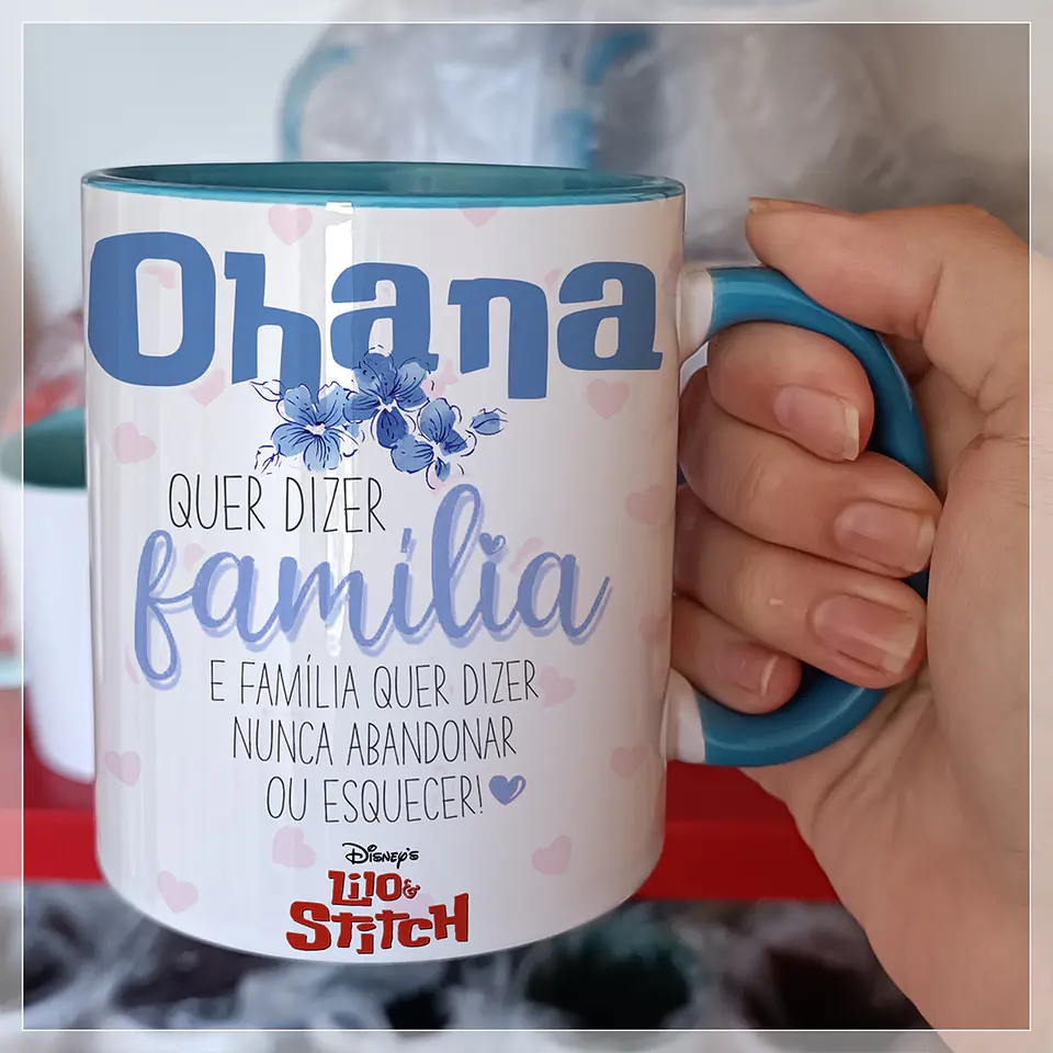 Arte Caneca Ohana Stitchi Arquivo em Jpg  1