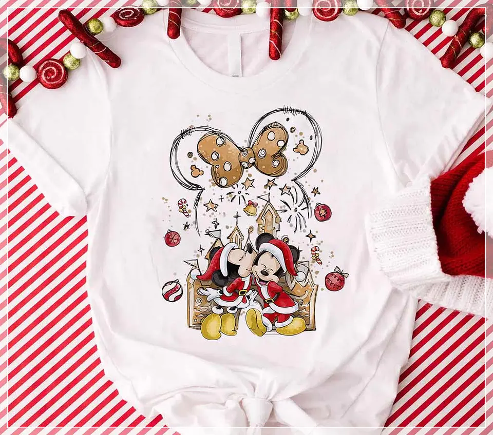 6 Artes para Camisa Natal Mickey e Minnie Arquivo em CorelDraw 5