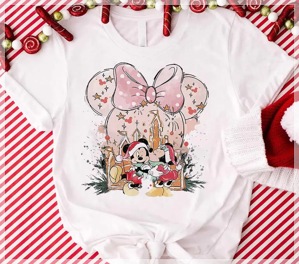 6 Artes para Camisa Natal Mickey e Minnie Arquivo em CorelDraw 6