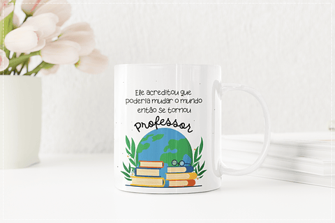 16 Artes para Caneca Dia dos Professores Minimalista Arquivo em Png