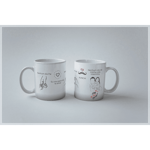 20 Artes para Caneca Dia dos Pais Minimalista Arquivo em Png