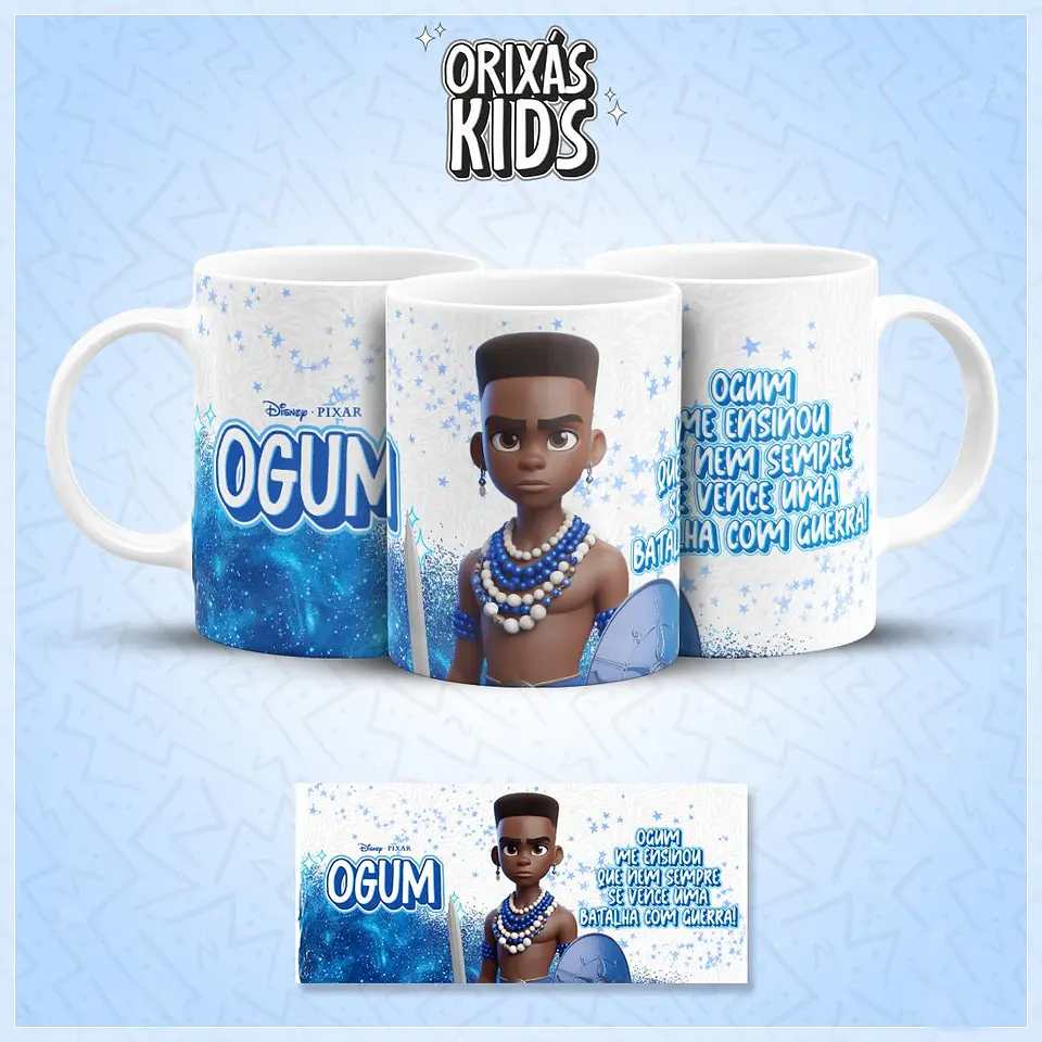 20 Artes para Caneca Orixás Kids Arquivo em Jpg 3