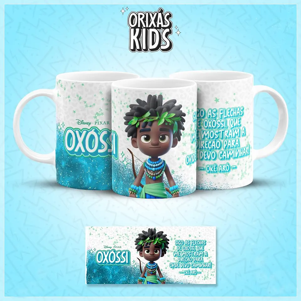 20 Artes para Caneca Orixás Kids Arquivo em Jpg 8