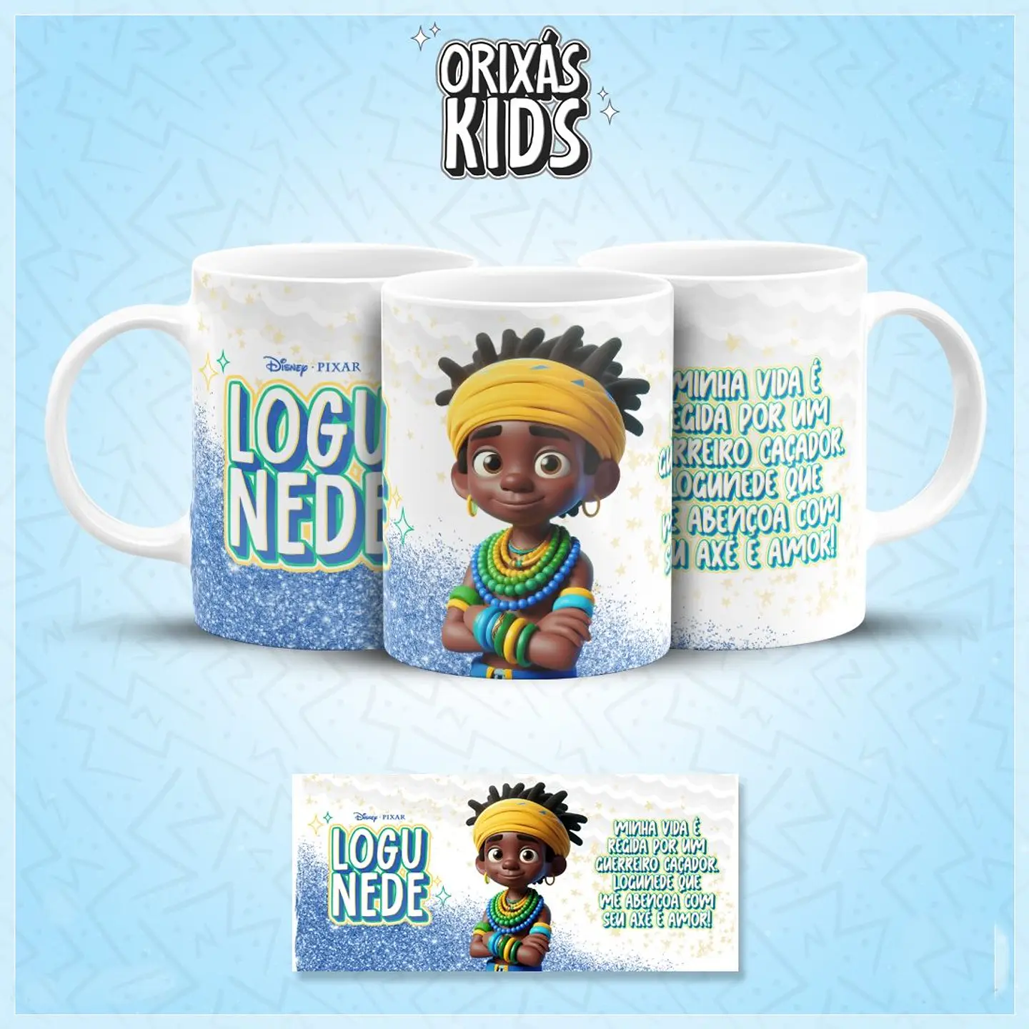 20 Artes para Caneca Orixás Kids Arquivo em Jpg 9
