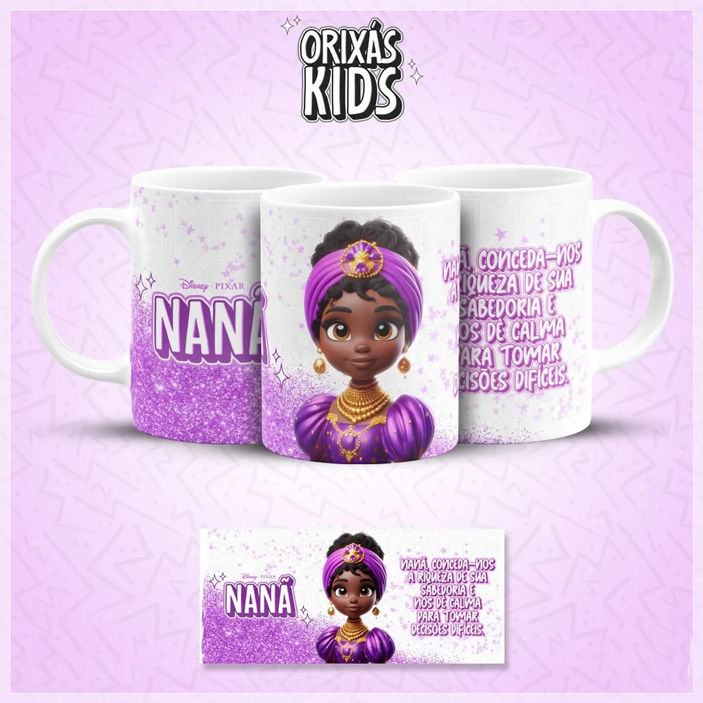 20 Artes para Caneca Orixás Kids Arquivo em Jpg 10