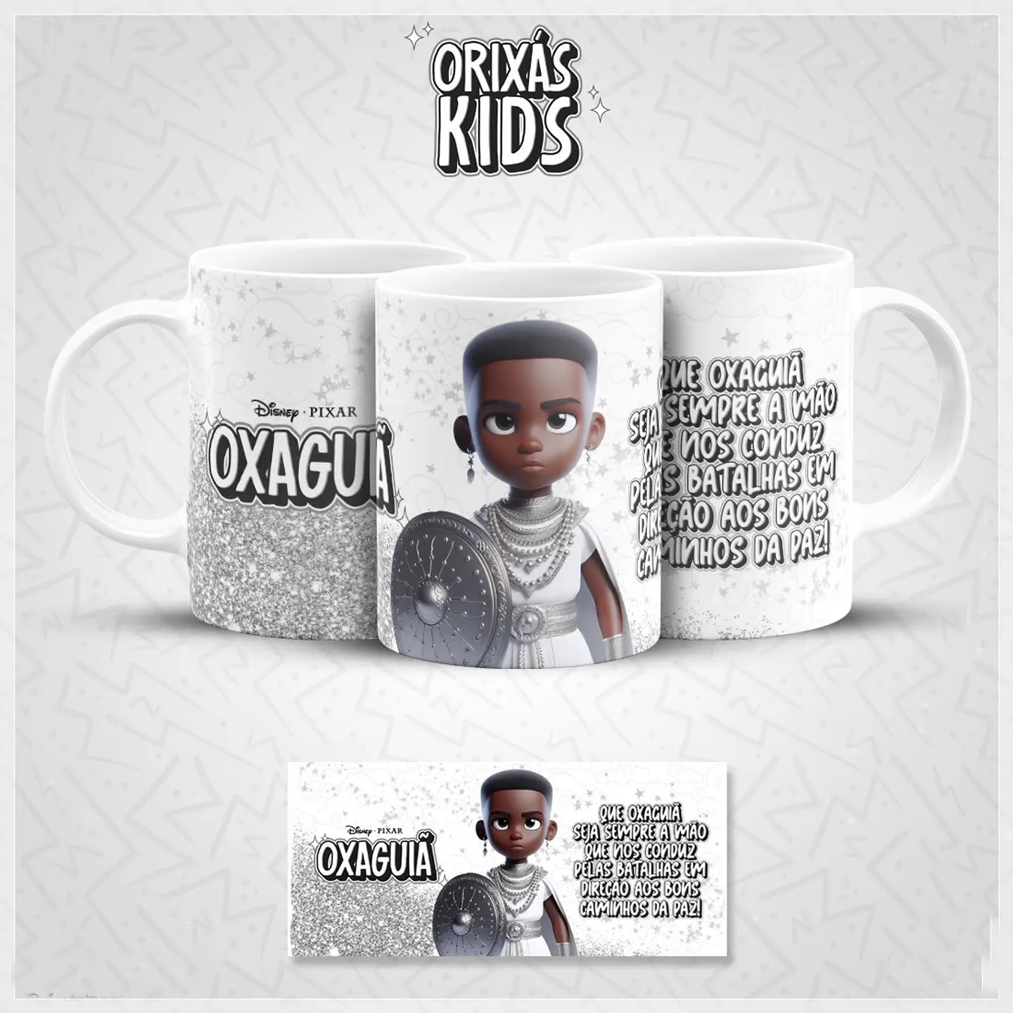 20 Artes para Caneca Orixás Kids Arquivo em Jpg 11