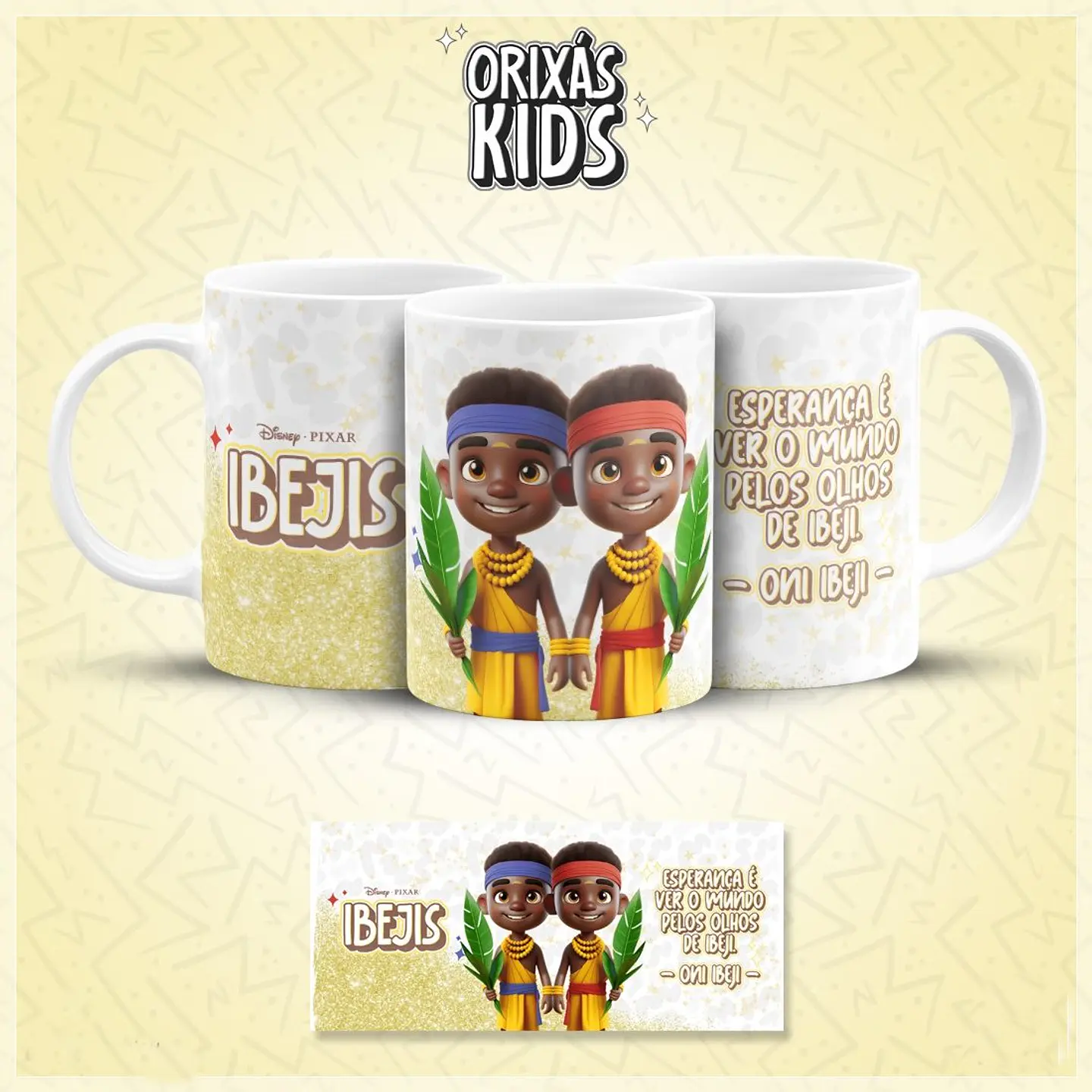 20 Artes para Caneca Orixás Kids Arquivo em Jpg 13