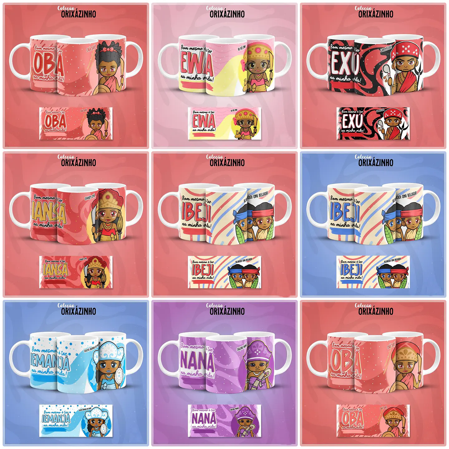 31 Artes para Caneca Orixás Cut Arquivo em Jpg  2