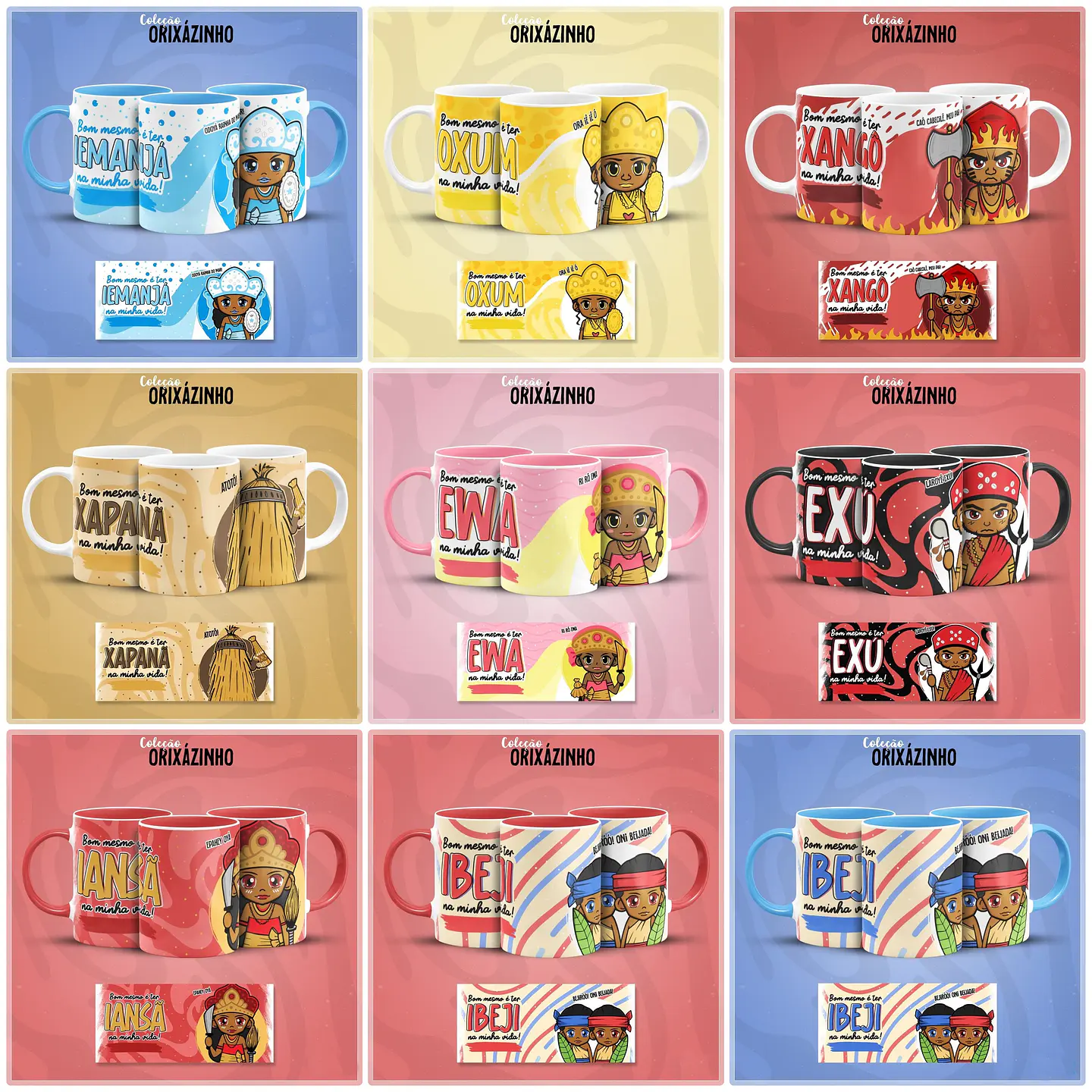 31 Artes para Caneca Orixás Cut Arquivo em Jpg  3