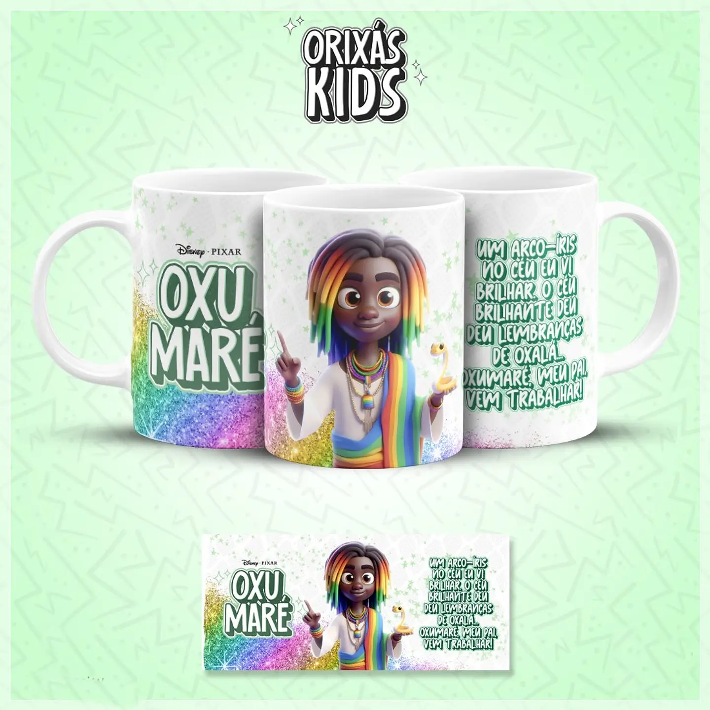 20 Artes para Caneca Orixás Kids Arquivo em Jpg 18