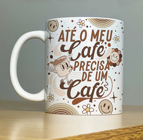 Arte Caneca Até o meu Café precisa de um Café Arquivo Png