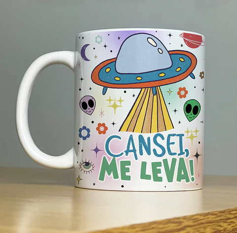 Arte Caneca ET Cansei Me Leva Alienígenas Alien Ets Arquivo Png