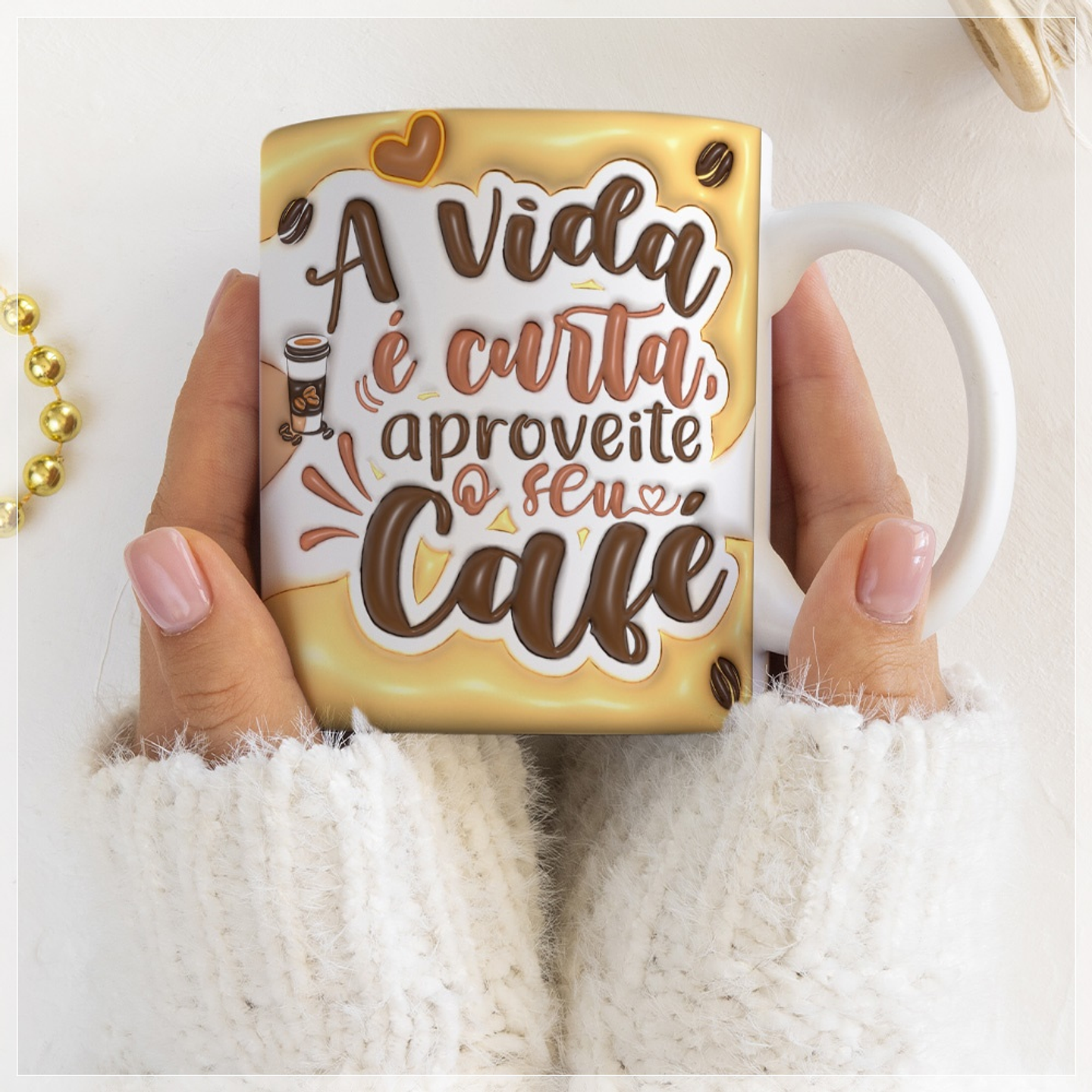 10 Artes para Caneca Café Inflados Arquivo Editável + Png 2