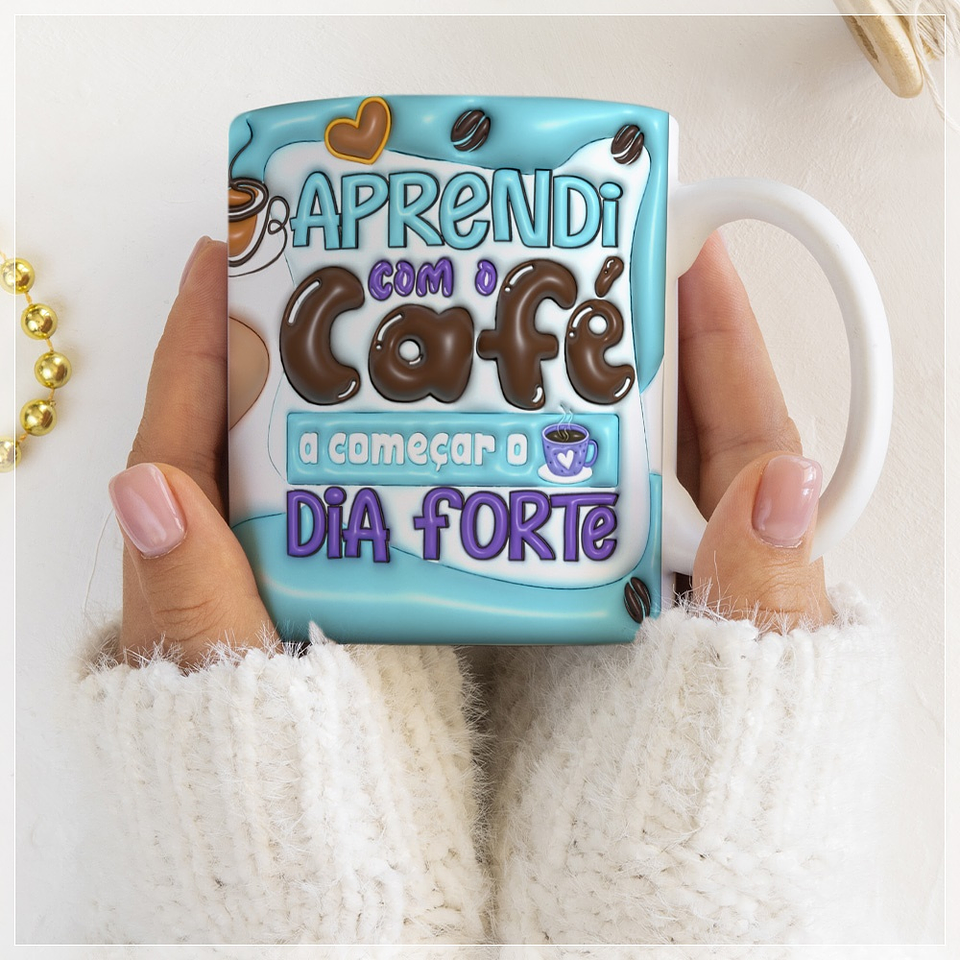 10 Artes para Caneca Café Inflados Arquivo Editável + Png 3