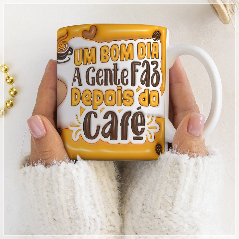 10 Artes para Caneca Café Inflados Arquivo Editável + Png 4