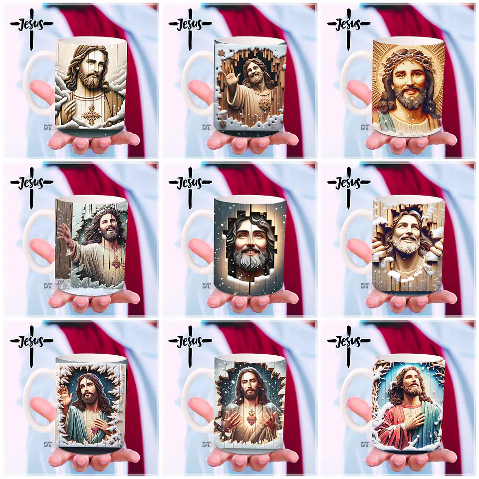 30 Artes para Caneca Almofada e Azulejo Jesus Cristo Arquivo em Jpg  2