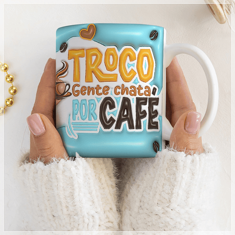 10 Artes para Caneca Café Inflados Arquivo Editável + Png